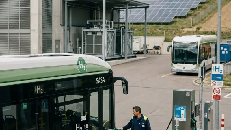A Bolzano gli autobus si producono il carburante da soli