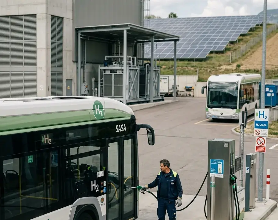 A Bolzano gli autobus si producono il carburante da soli