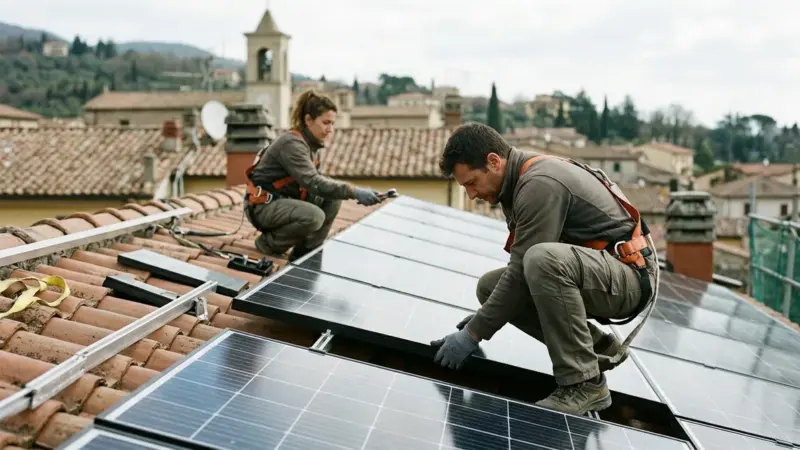 Quel pannello che brilla sul tetto